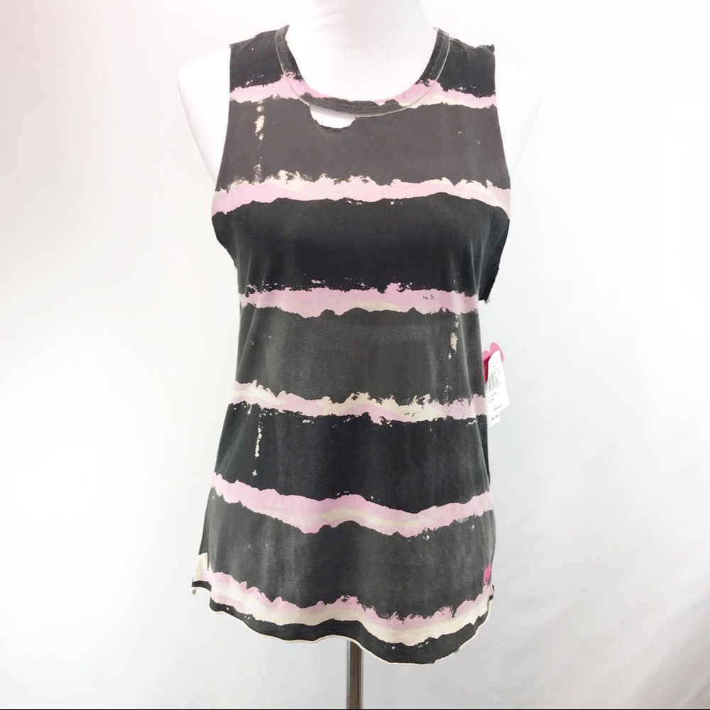 Dirtee Hollywood Tie Dye Distressed Tank Top XL 16
